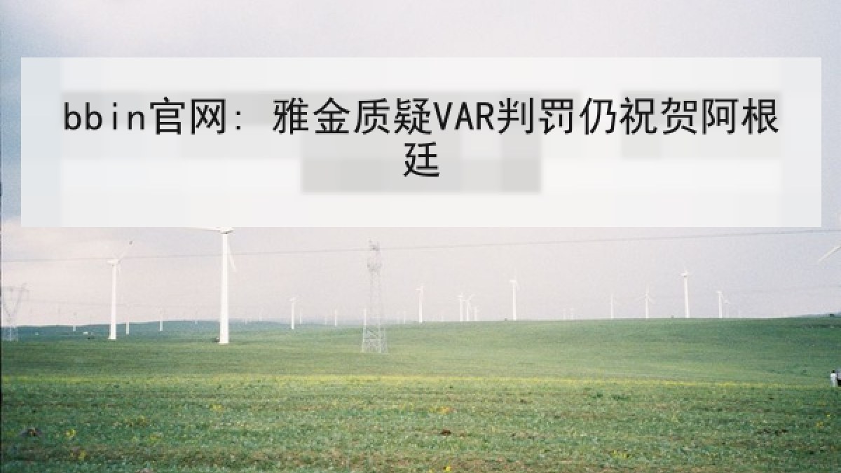 bbin官网: 雅金质疑VAR判罚仍祝贺阿根廷
